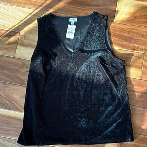J Crew NWT Elegant Black Velvet Women's Top